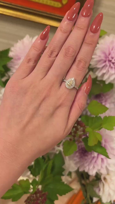 PS　ダイヤ　パヴェ取り巻きリング　CGLソーティング付き　VERY　LIGHT　YELLOW　SI1｜A Jewelry Box 公式通販サイト