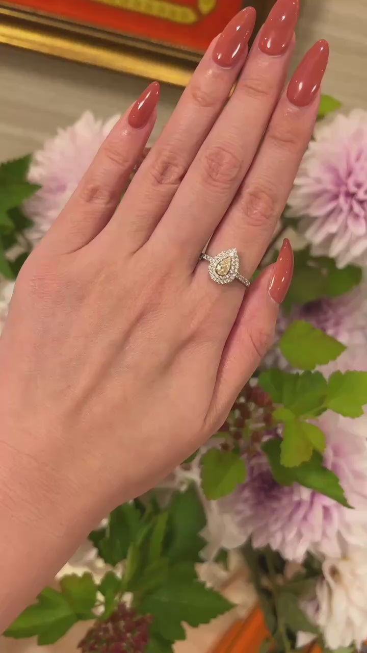 PS　ダイヤ　パヴェ取り巻きリング　CGLソーティング付き　VERY　LIGHT　YELLOW　SI1｜A Jewelry Box 公式通販サイト