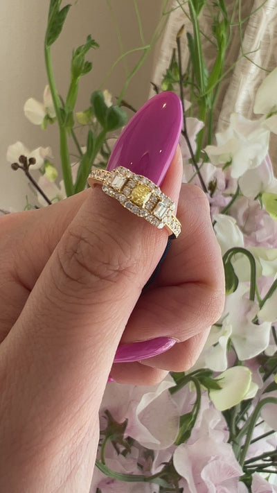 FVY SI2〜FIY SI1 CGL EM イエローダイヤ リング　K18YG｜A Jewelry Box 公式通販サイト