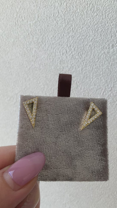 三角　ダイヤピアス D0.2ct×2前後｜A Jewelry Box 公式通販サイト