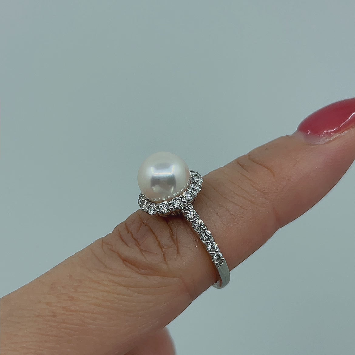 あこや真珠8ミリ キャサリン妃巻 リング｜A Jewelry Box 公式通販サイト