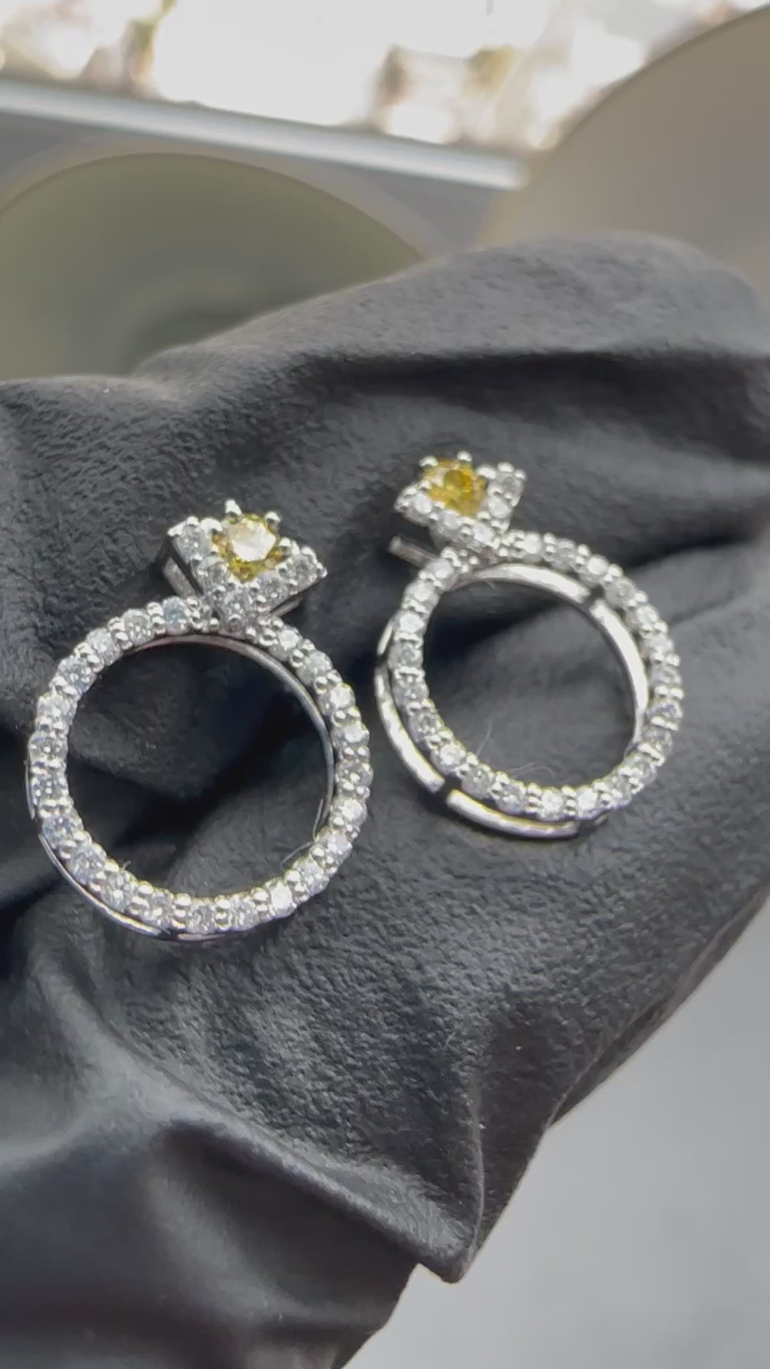 ラリオンス ピアス イエローダイヤ〜ノーソート(あやちゃんの結婚指輪みたいなピアス改作版）｜A Jewelry Box 公式通販サイト
