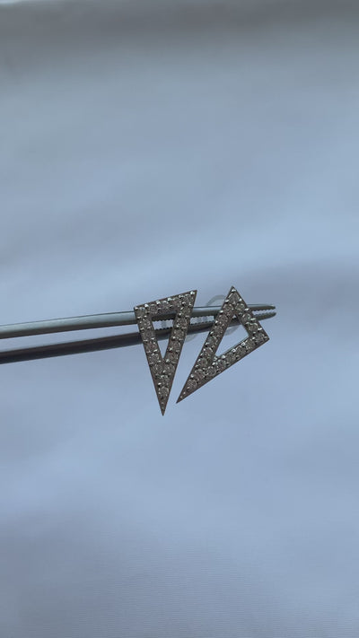三角　ダイヤピアス D0.2ct×2前後｜A Jewelry Box 公式通販サイト