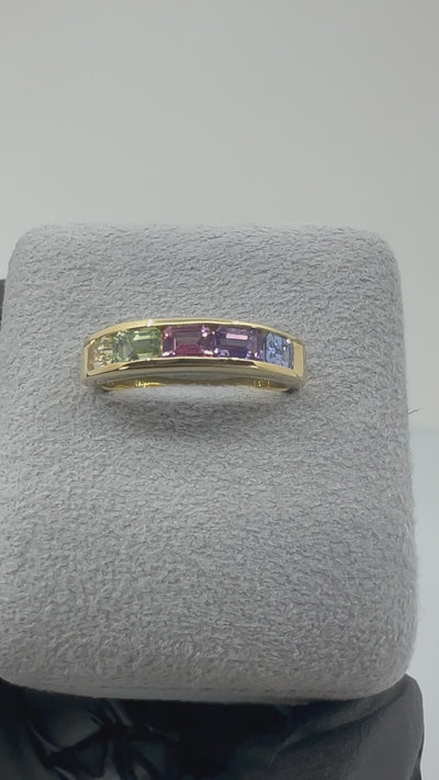 ［個数限定/アルカンシェル］リング ファンシーサファイア 1.3ct YG｜A Jewelry Box 公式通販サイト