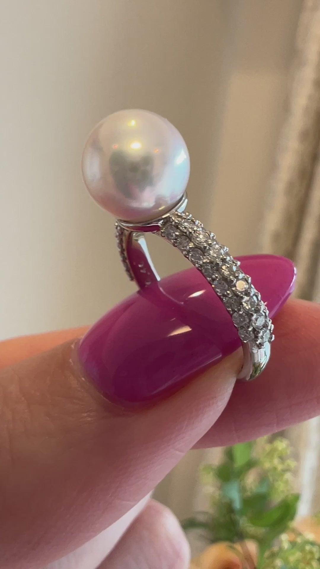 サンベリーナ パヴェ〜希少あこや真珠 8ミリ｜A Jewelry Box 公式通販サイト
