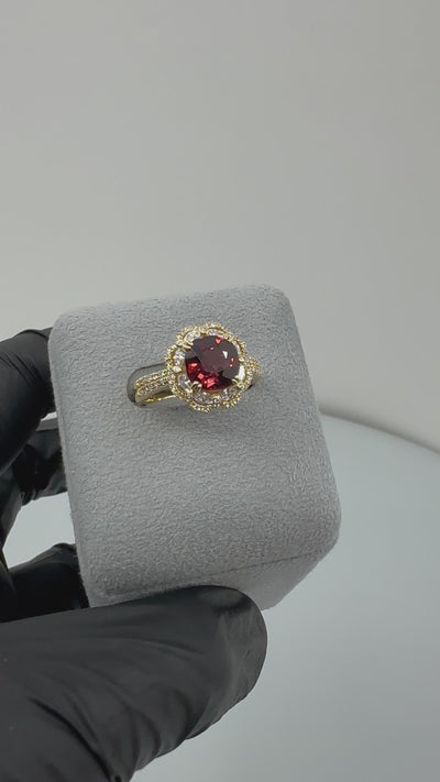 ［特別企画一点物/フルール］リング 幻クラスビルマ産ノーヒートレッドスピネル 2ct YG｜A Jewelry Box 公式通販サイト