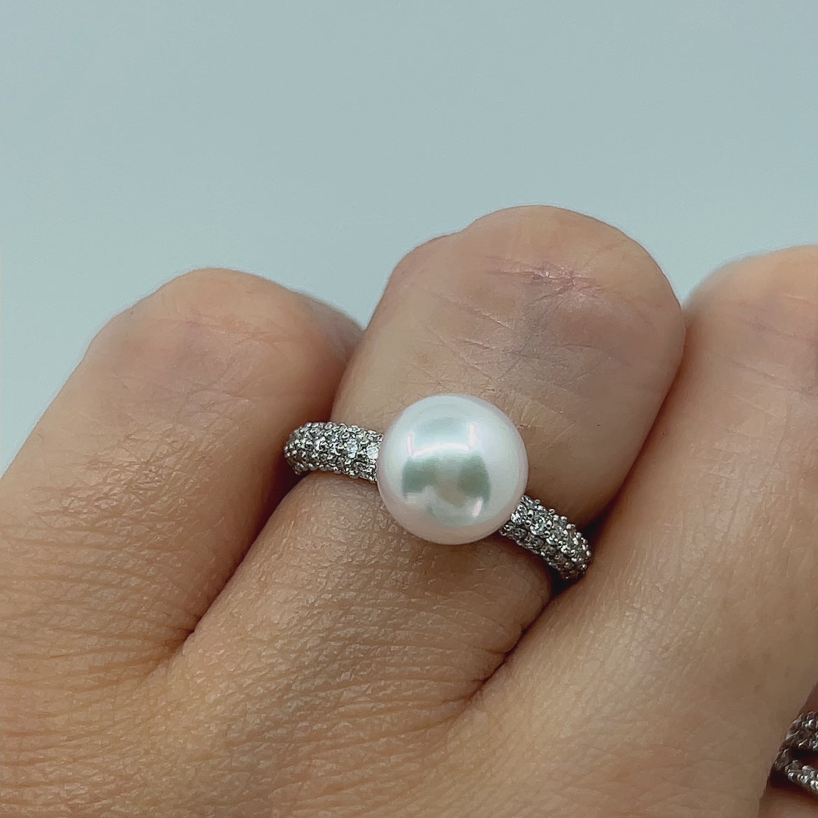 サンベリーナパヴェ］ あこや真珠8mmリング | A Jewelry Box公式サイト