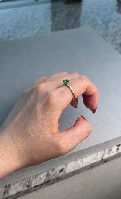 ［アルル］リング エメラルド 0.4ct SQ PT｜A Jewelry Box 公式通販サイト