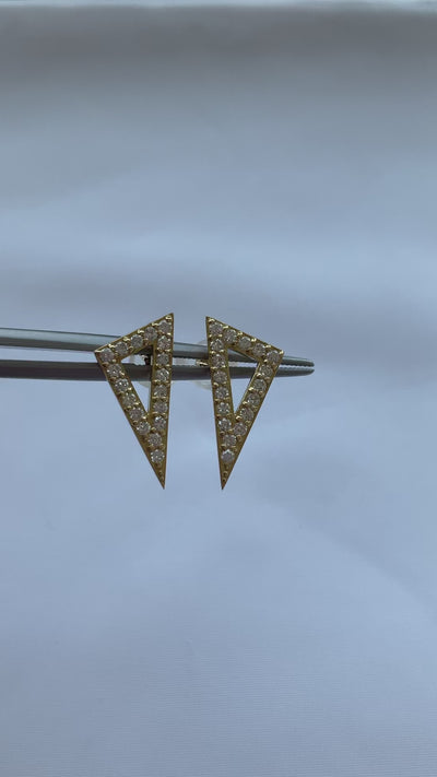 三角　ダイヤピアス D0.2ct×2前後｜A Jewelry Box 公式通販サイト